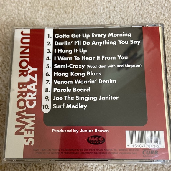 🔥5 for $5🔥 Junior Brown Semi Crazy CD - Picture 4 of 5